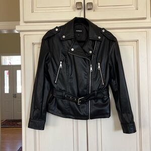 Express Black Faux Leather Jacket